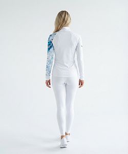 VÝPRODEJ - Dámské funkční triko dlouhý rukáv se zipem HEART bílá Bamboo Thermo, S