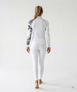 VÝPRODEJ - Dámské funkční triko dlouhý rukáv se zipem LADY bílá Bamboo Thermo, XS