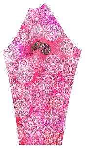 VÝPRODEJ - Dámské funkční triko dlouhý rukáv se zipem PINK MANDALA černá Bamboo Thermo, XXL