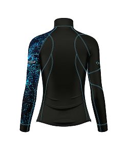VÝPRODEJ - Dámské funkční triko dlouhý rukáv se zipem zip HEART černá Bamboo Thermo, XS