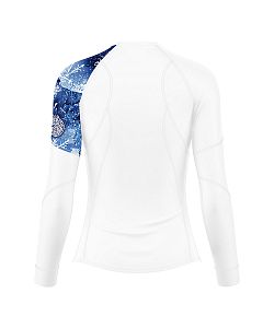 VÝPRODEJ - Dámské funkční triko dlouhý rukáv SNOWFLAKES bílá Bamboo Ultra, XL