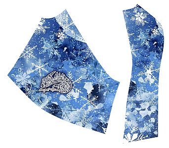 VÝPRODEJ - Dámské funkční triko dlouhý rukáv SNOWFLAKES bílá Bamboo Ultra, XL
