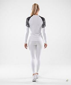 VÝPRODEJ - Dámské funkční triko dlouhý rukáv ZEBRA bílá Bamboo Light New, M
