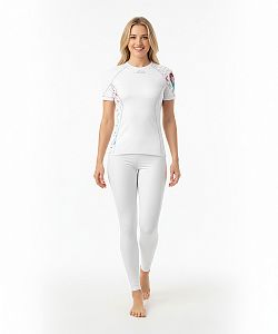 VÝPRODEJ - Dámské funkční triko krátký rukáv ANGEL bílá Bamboo Ultra, L