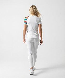 VÝPRODEJ - Dámské funkční triko krátký rukáv BUTTERFLY bílá Bamboo Ultra, M