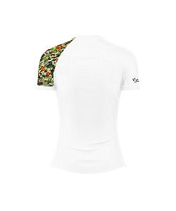 VÝPRODEJ - Dámské funkční triko krátký rukáv CAMO bílá Bamboo Heavy, S, L