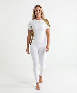VÝPRODEJ - Dámské funkční triko krátký rukáv CROCODILE LADY bílá Bamboo Ultra, M
