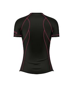 VÝPRODEJ - Dámské funkční triko krátký rukáv FUCHSIA černá Bamboo Ultra, S, XL