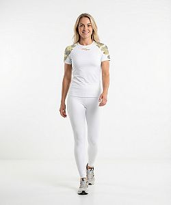 VÝPRODEJ - Dámské funkční triko krátký rukáv GOLDEN EYE bílá Bamboo Light New, XL