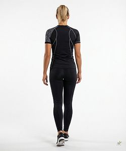 VÝPRODEJ - Dámské funkční triko krátký rukáv LEO černá/šedá Bamboo Ultra, XL