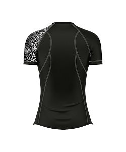 VÝPRODEJ - Dámské funkční triko krátký rukáv LEO černá/šedá Bamboo Ultra, XL