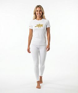 VÝPRODEJ - Dámské funkční triko krátký rukáv LIGHT GOLD bílá Bamboo Ultra, S