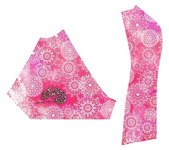 VÝPRODEJ - Dámské funkční triko krátký rukáv PINK MANDALA bílá Bamboo Ultra, L