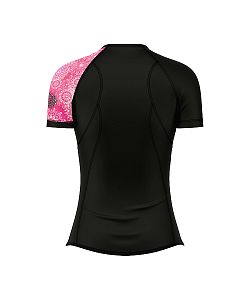 VÝPRODEJ - Dámské funkční triko krátký rukáv PINK MANDALA černá Bamboo Ultra, XS, XXL 3XL