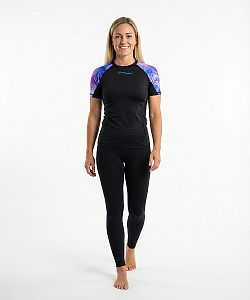 VÝPRODEJ - Dámské funkční triko krátký rukáv PURPLE černá Bamboo Light New, L