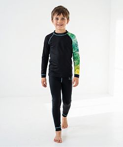 VÝPRODEJ - Dětské funkční triko dlouhý rukáv CHAMELEON černá Bamboo Thermo, 120
