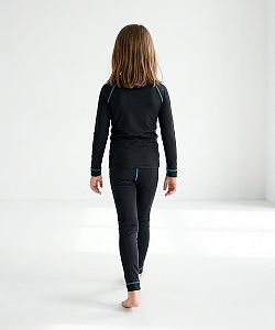 VÝPRODEJ - Dětské funkční triko dlouhý rukáv EMILY černá Bamboo Ultra, 130