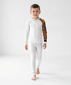 VÝPRODEJ - Dětské funkční triko dlouhý rukáv KEEP CALM bílá Bamboo Thermo, 120