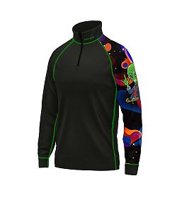 VÝPRODEJ - Dětské funkční triko se zipem ALIEN černá Bamboo Thermo, 150