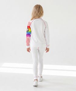 VÝPRODEJ - Dětské funkční triko se zipem JEDNOROŽEC bílá Bamboo Thermo, 120