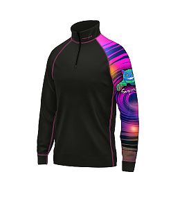 VÝPRODEJ - Dětské funkční triko se zipem ŠKLÍBA černá Bamboo Thermo, 120
