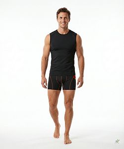 VÝPRODEJ - Pánské funkční trenýrky BIKES černá Bamboo Ultra, XL