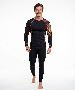 VÝPRODEJ - Pánské funkční triko dlouhý rukáv BIKES černá Bamboo Ultra, XXL