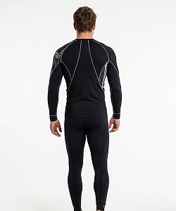 VÝPRODEJ - Pánské funkční triko dlouhý rukáv CYCLE černá Bamboo Ultra, L