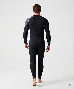 VÝPRODEJ - Pánské funkční triko dlouhý rukáv RIDER MAN černá Bamboo Ultra, 3XL