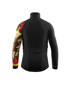 VÝPRODEJ - Pánské funkční triko dlouhý rukáv se zipem IRON MAN černá Bamboo Thermo, L