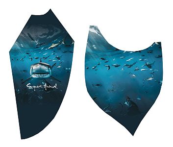 VÝPRODEJ - Pánské funkční triko dlouhý rukáv SHARK bílá Bamboo Ultra, XL