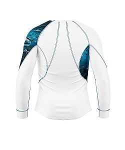 VÝPRODEJ - Pánské funkční triko dlouhý rukáv SHARK bílá Bamboo Ultra, XL