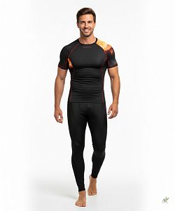 VÝPRODEJ - Pánské funkční triko krátký rukáv ADVENTURE černá Bamboo Ultra, L