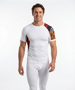 VÝPRODEJ - Pánské funkční triko krátký rukáv BIKES bílá Bamboo Ultra, M