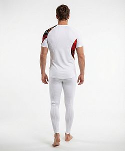 VÝPRODEJ - Pánské funkční triko krátký rukáv BIKES bílá Bamboo Ultra, M