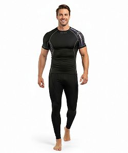 VÝPRODEJ - Pánské funkční triko krátký rukáv CYCLE černá Bamboo Ultra, L