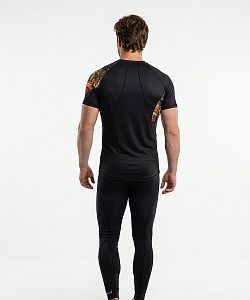 VÝPRODEJ - Pánské funkční triko krátký rukáv HUNTER černá Bamboo Ultra, XL