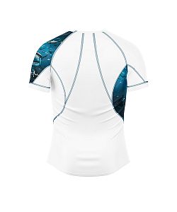 VÝPRODEJ - Pánské funkční triko krátký rukáv SHARK bílá Bamboo Ultra, XL