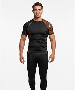 VÝPRODEJ - Pánské funkční triko krátký rukáv SKULL černá Bamboo Ultra, S