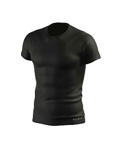 VÝPRODEJ - Pánské funkční triko SLIM krátký rukáv černá Bamboo Ultra CLASSIC, L