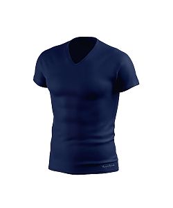VÝPRODEJ - Pánské funkční triko SLIM "V" krátký rukáv tmavá modrá Bamboo Ultra CLASSIC, XL