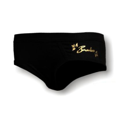 Dámské funkční sportovní kalhotky černá/zlatá BambooHeavy