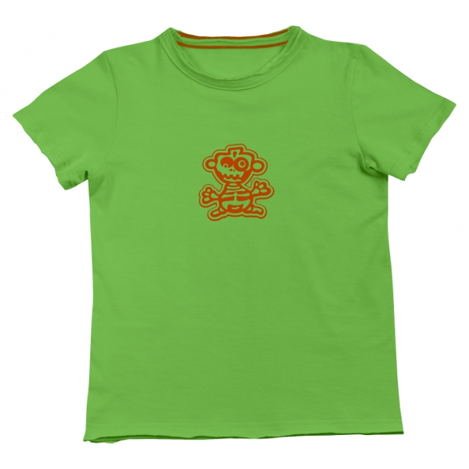 Dětské bavlněné tričko krátký rukáv tisk Monkey