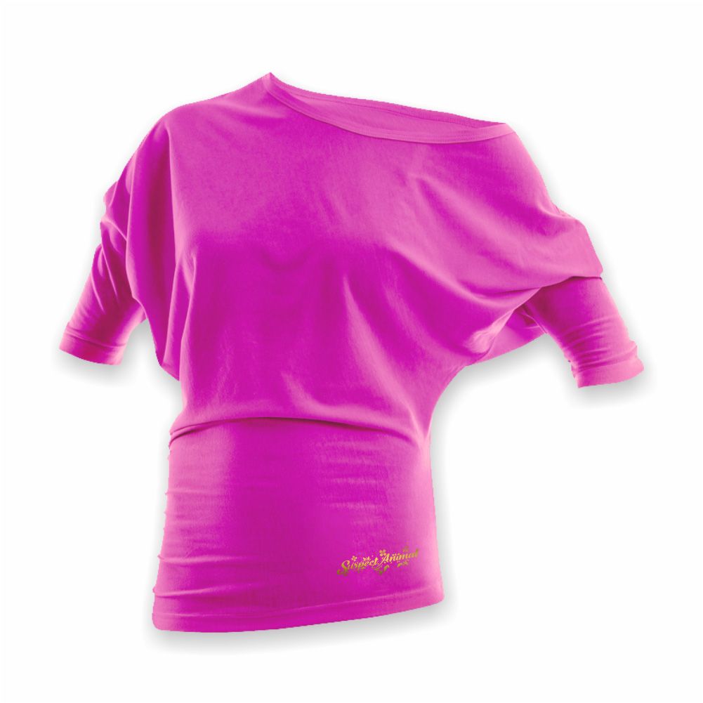 VÝPRODEJ - Dámské funkční tričko ASYMMETRIC růžová Bamboo Ultra CLASSIC, XXL