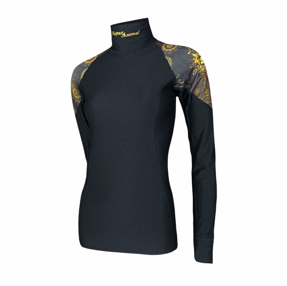 VÝPRODEJ - Dámské funkční triko dlouhý rukáv-stoják GOLDEN EYE černá Bamboo Light New, S