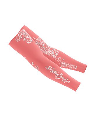 Dámské cyklistické návleky na ruce FLOWERS CORAL