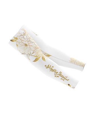 Dámské cyklistické návleky na ruce FLOWERS GOLD