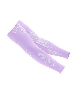 Dámské cyklistické návleky na ruce FLOWERS LILA