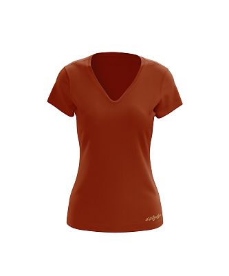 Dámské funkční tričko SPORTY "V" krátký rukáv TERAKOTA Bamboo Ultra CLASSIC