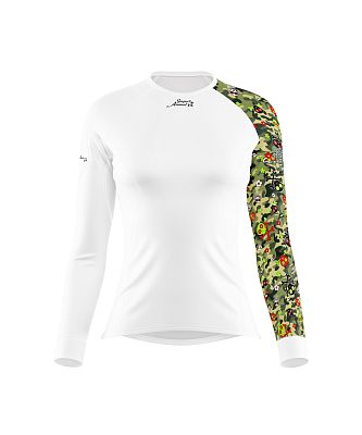 Dámské funkční triko dlouhý rukáv CAMO bílá BambooHeavy